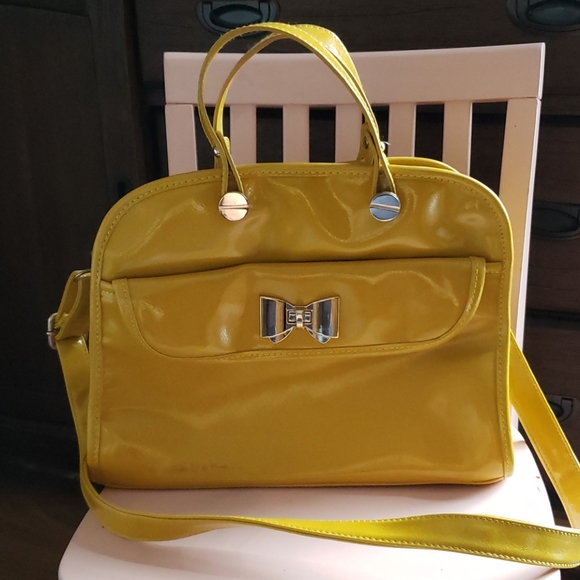 Mustard colored yellow cross body or tote - Picture 1 of 8